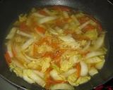 残り物素麺で野菜炒め作り方2写真