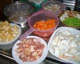 春の彩り具だくさんごろごろ炊き込みご飯作り方1写真