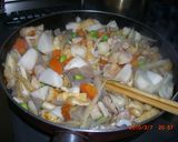 春の彩り具だくさんごろごろ炊き込みご飯作り方2写真