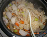春の彩り具だくさんごろごろ炊き込みご飯作り方5写真