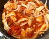 鶏肉とエリンギのトマトクリームシチュー作り方4写真