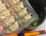 小松菜と餃子のスープ作り方2写真