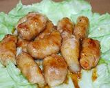変わり酢豚　野菜を豚肉で巻いてみました作り方6写真