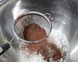 チョコクリーム＆胡桃のココアロールケーキ作り方3写真