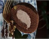 チョコクリーム＆胡桃のココアロールケーキ作り方24写真
