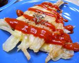 ｶﾘｶﾘ♪じゃが芋だけのお好み焼き＆ピザ作り方5写真