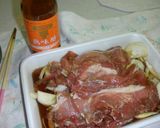 つゆの素とお酢の豚肉炒め作り方1写真