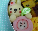 キャラ弁おかず　魚肉ソーセージでリンゴ作り方6写真