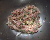 *タレも混ぜ込む☆餃子の中身焼き*作り方3写真