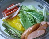 チョリソーと野菜たっぷりピリ辛あんかけ♪作り方1写真
