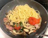 秋を先取り⭐︎キノコと明太子の具沢山な和風パスタ作り方5写真