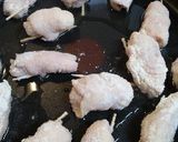 鳥皮のメンタイ巻き巻きカラっと焼き♪作り方4写真