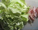 ベーコンとキャベツの納豆＆豆乳スープ作り方1写真