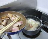 簡単☆大根と豚ばらかたまり肉の煮物作り方3写真