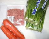小松菜牛肉の中華炒め♪簡単レシピひき肉で作り方1写真
