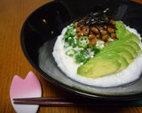 アボカドと３種のねばねば丼作り方4写真