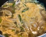 生姜で温か♪ねぎと豆腐のかきたまスープ作り方4写真