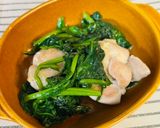 ほうれん草と鶏肉の簡単炒め物作り方6写真