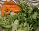 セロリの豚肉炒め作り方1写真