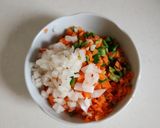 *炒飯の素で*ヘルシー野菜チャーハン🌞作り方1写真