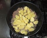 ひき肉じゃが芋インゲン炒め♪簡単レシピ作り方3写真