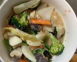 肉無チクワ洋風梅照りクリーム味野菜炒作り方14写真