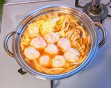 白菜とふわふわ鶏団子の春雨スープ鍋作り方9写真