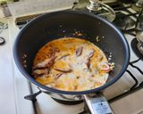 秋の夕飯！エリンギとヤリイカの豆乳クリームパスタ作り方6写真