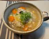 優しい味わい！鶏と野菜の卵雑炊作り方12写真