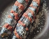 トースターde挽肉と茄子のトルネード焼き作り方4写真
