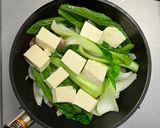 ベーコンと木綿豆腐とチンゲン菜の豆乳煮作り方5写真