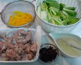 鶏肉と青梗菜のしお炒め作り方1写真