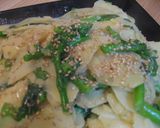 新じゃが&菜の花のしょうゆバターチーズ作り方8写真