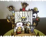 立体！チョコケーキ　ワンピースキャラデコ作り方18写真