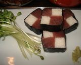 ☆マグロと長いもの市松☆作り方3写真