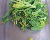 超簡単☆菜の花の炒め物|ﾟ◎ﾟ)∋ｨｮｩ作り方1写真