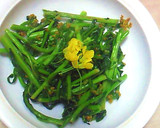 超簡単☆菜の花の炒め物|ﾟ◎ﾟ)∋ｨｮｩ作り方3写真