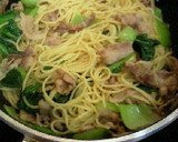 豚肉と青梗菜の和風スパゲティ作り方6写真