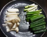 エリンギとわけぎの豚巻き～おろしソースで作り方1写真
