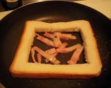 とろ~りチーズのくり抜きトースト作り方2写真