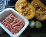 母の味をカロリーを少なくして蘇らせた、かぼちゃ挽肉作り方2写真