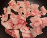 豚バラと春菊のサッと炒め作り方3写真
