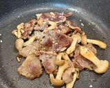 夕飯やおつまみに。豚タンしめじのレモン大葉焼き作り方4写真
