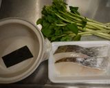 葉わさびの　タラ蒸し作り方1写真