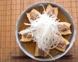 居酒屋メニュー☆厚揚げの肉詰め作り方8写真