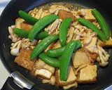 厚揚げときのこの辛子醤油炒め作り方6写真