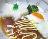 ロコモコ風　照り焼きハンバーグ★作り方6写真