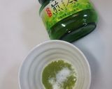 豆しば♡みどり系キャラ弁に粉末茶で色つけ作り方1写真