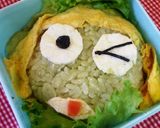 豆しば♡みどり系キャラ弁に粉末茶で色つけ作り方5写真