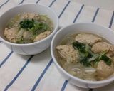 しっかりおかずになる鶏団子の春雨スープ✿作り方9写真